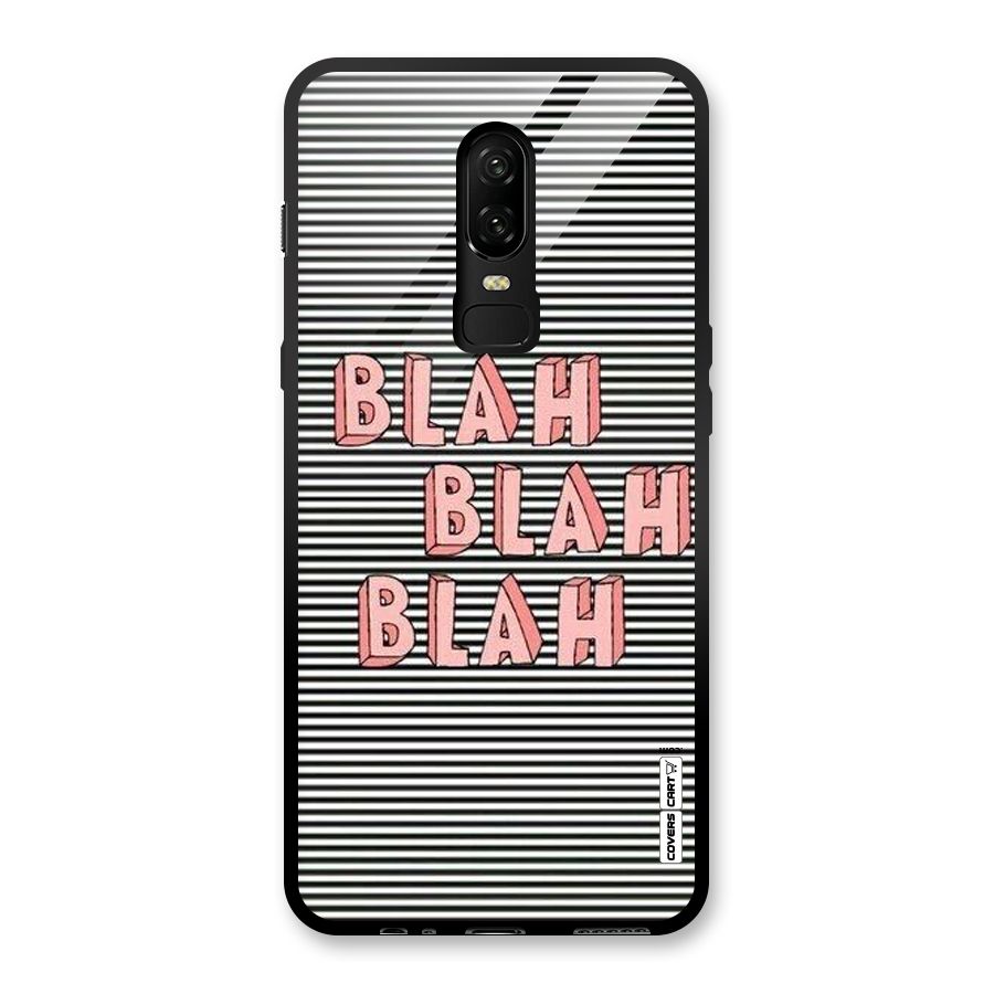 Blah Stripes Glass Back Case for OnePlus 6