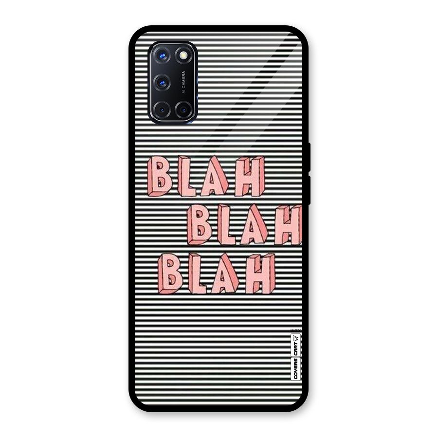 Blah Stripes Glass Back Case for Oppo A52