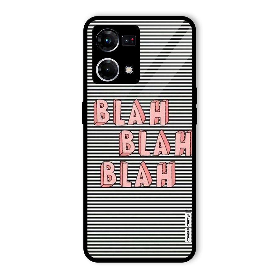 Blah Stripes Glass Back Case for Oppo F21 Pro 5G
