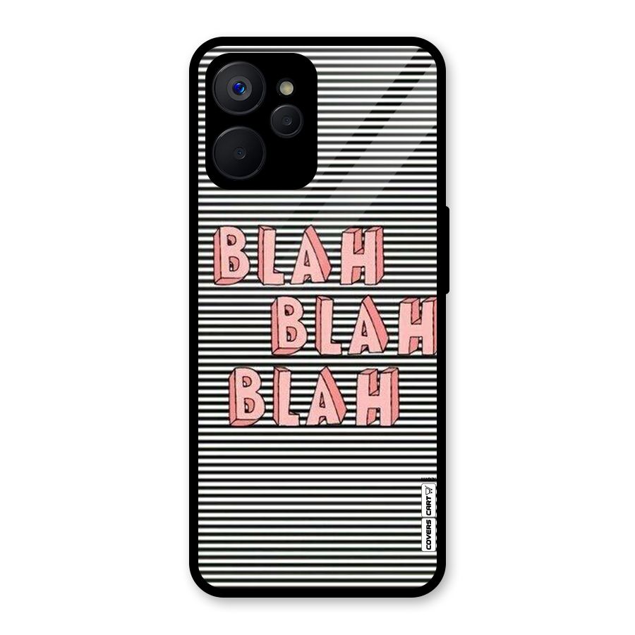 Blah Stripes Glass Back Case for Realme 9i 5G