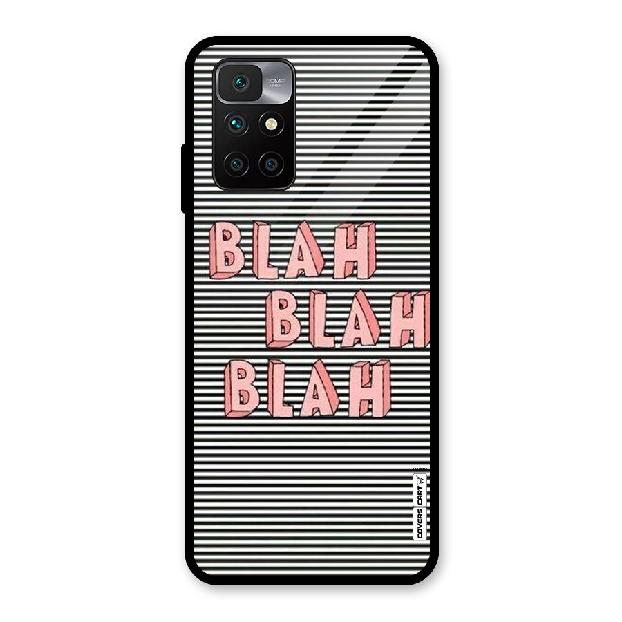 Blah Stripes Glass Back Case for Redmi 10 Prime