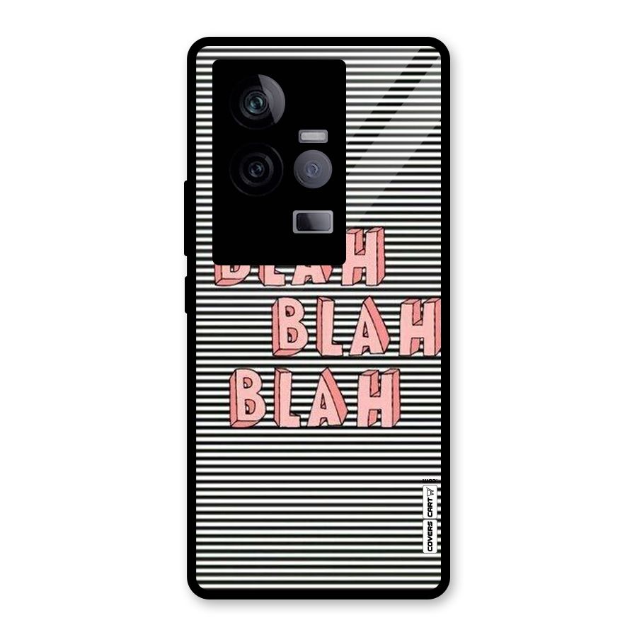 Blah Stripes Glass Back Case for Vivo iQOO 11 5G