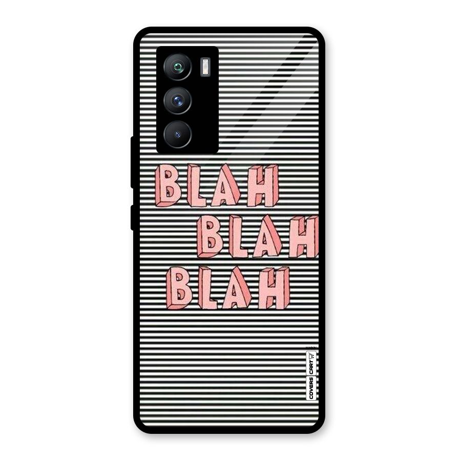 Blah Stripes Glass Back Case for Vivo iQOO 9 SE