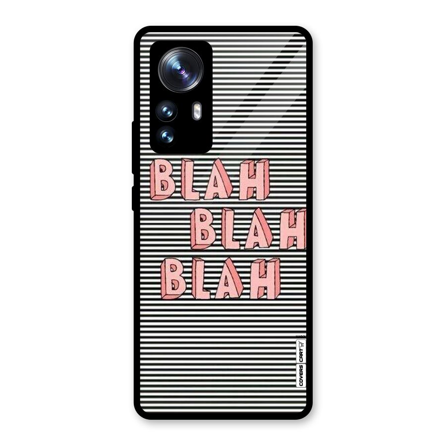 Blah Stripes Glass Back Case for Xiaomi 12 Pro