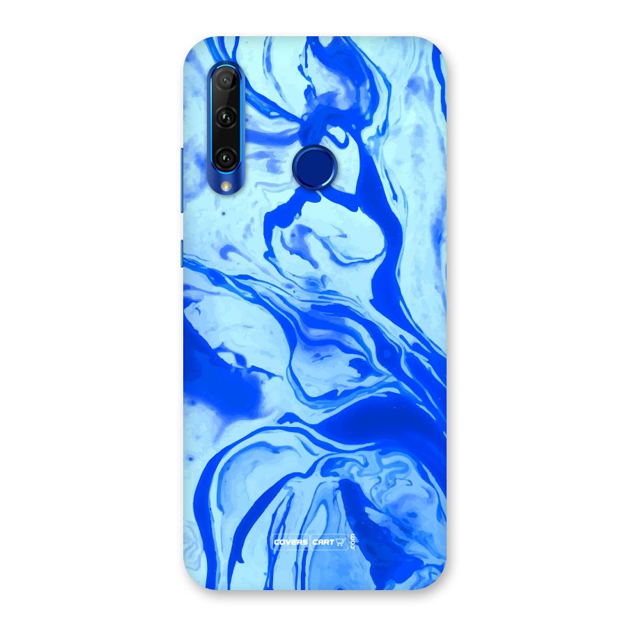 Blaze Blue Marble Texture Back Case for Honor 20i