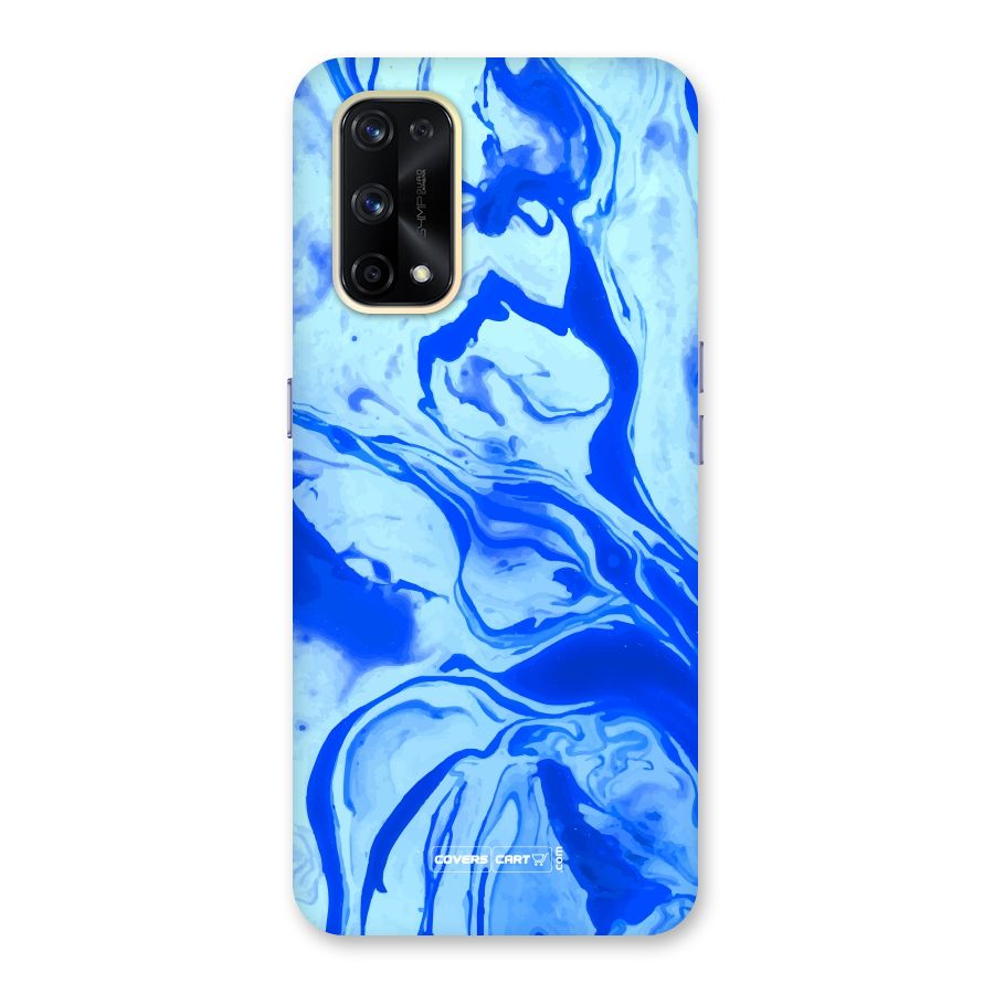 Blaze Blue Marble Texture Glass Back Case for Realme X7 Pro