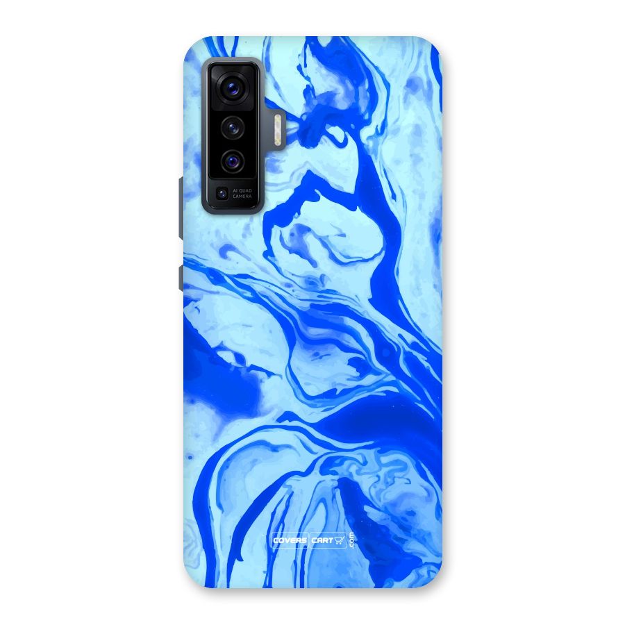 Blaze Blue Marble Texture Back Case for Vivo X50