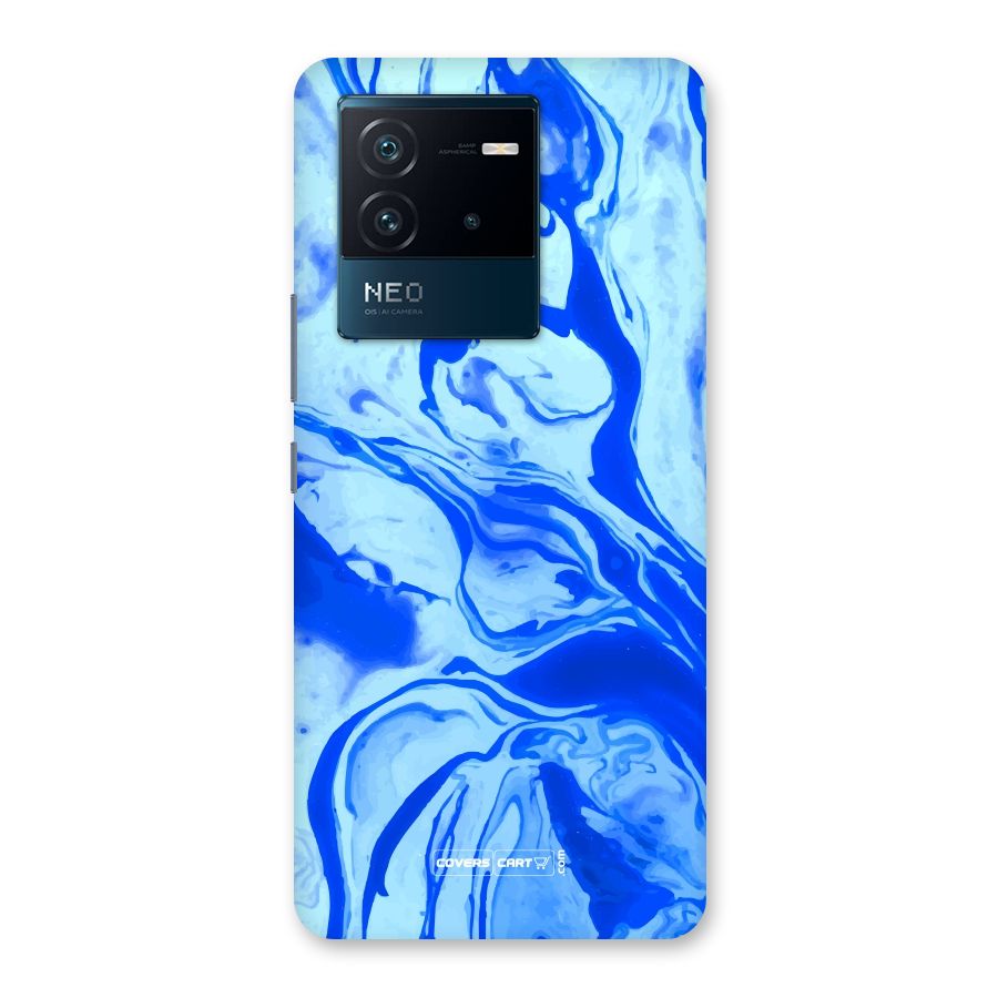 Blaze Blue Marble Texture Back Case for Vivo iQOO Neo 6 5G