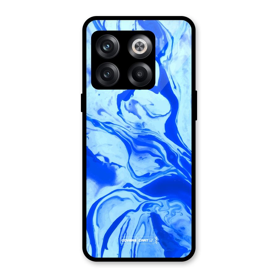 Blaze Blue Marble Texture Glass Back Case for OnePlus 10T