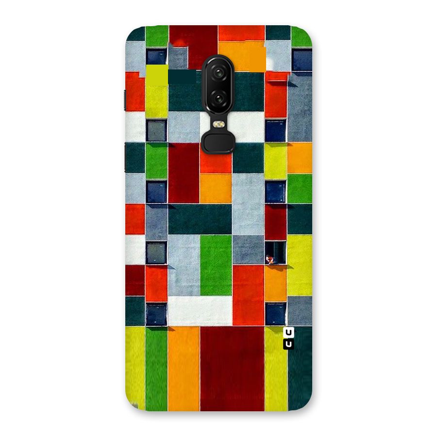 Block Color Design Back Case for OnePlus 6