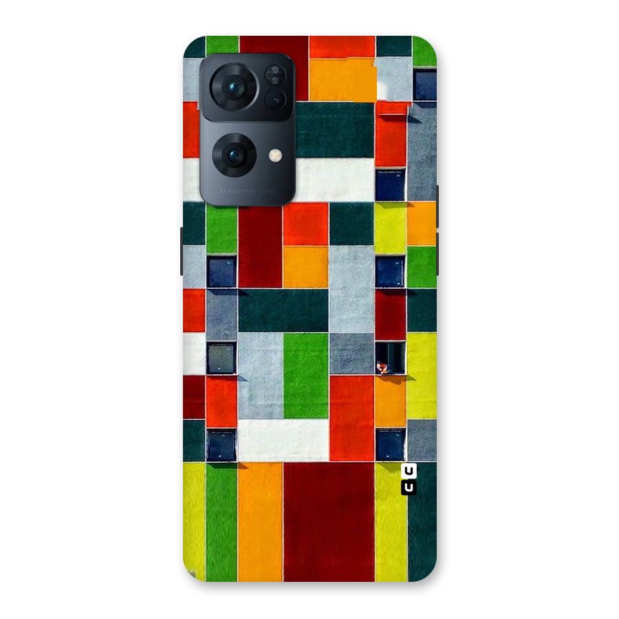 Block Color Design Back Case for Oppo Reno7 Pro 5G
