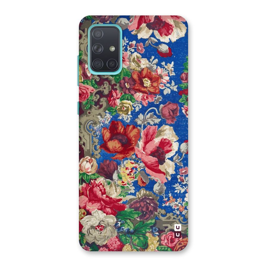 Block Printed Flowers Back Case for Galaxy A71