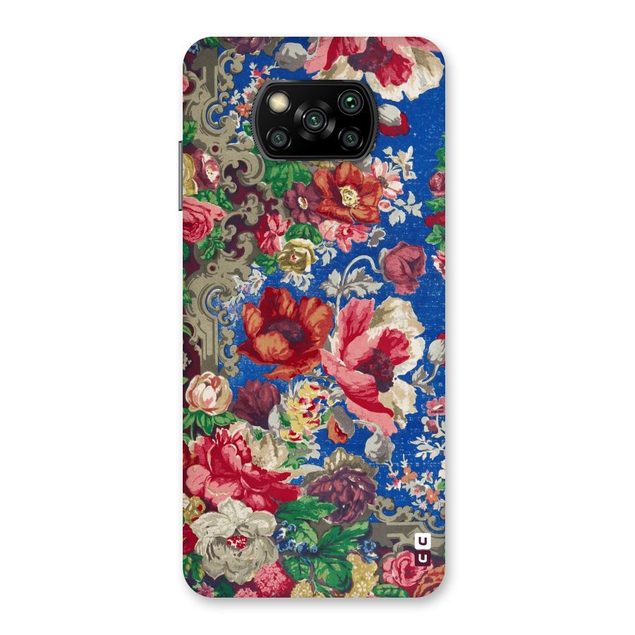 Block Printed Flowers Back Case for Poco X3