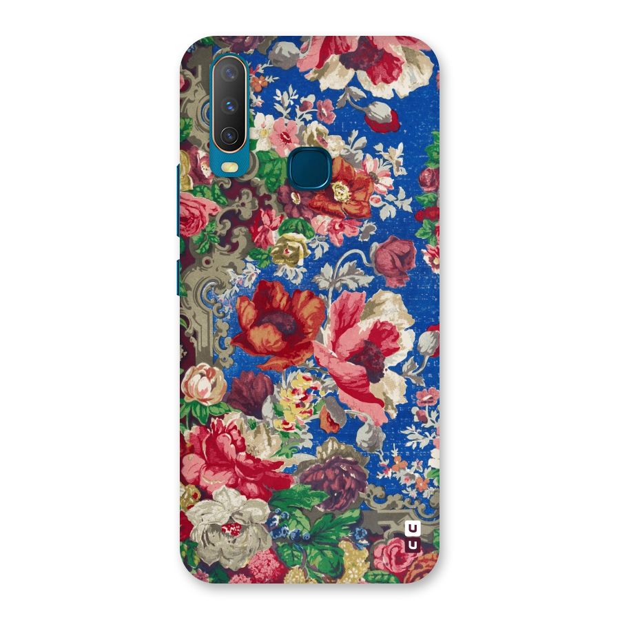 Block Printed Flowers Back Case for Vivo U10