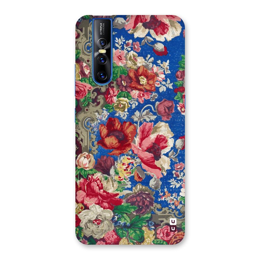 Block Printed Flowers Back Case for Vivo V15 Pro