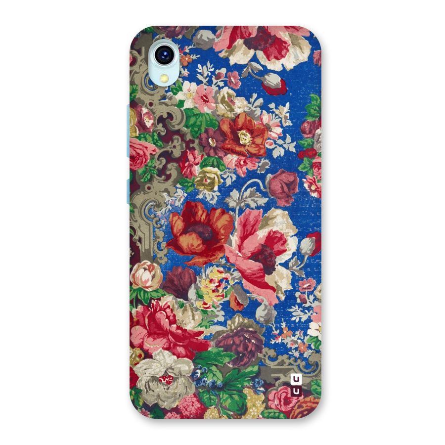 Block Printed Flowers Back Case for Vivo Y1s