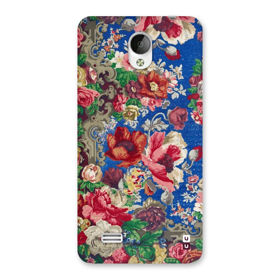 Block Printed Flowers Back Case for Vivo Y21