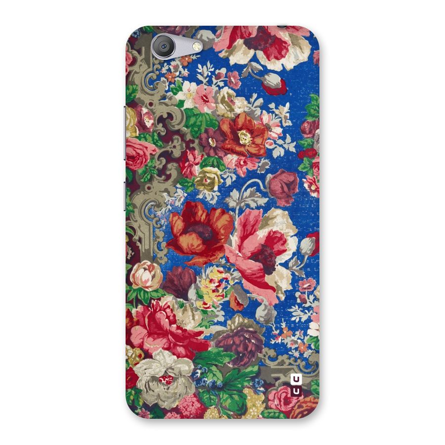 Block Printed Flowers Back Case for Vivo Y53