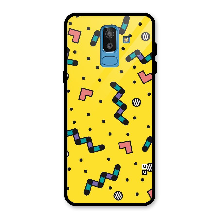 Block Shades Glass Back Case for Galaxy J8
