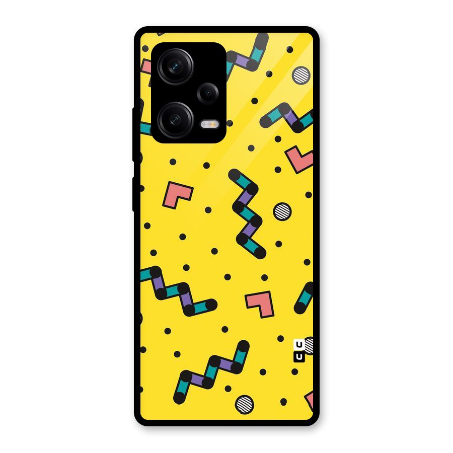 Block Shades Glass Back Case for Redmi Note 12 Pro