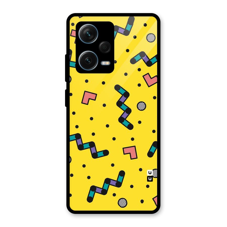 Block Shades Glass Back Case for Redmi Note 12 Pro Plus 5G