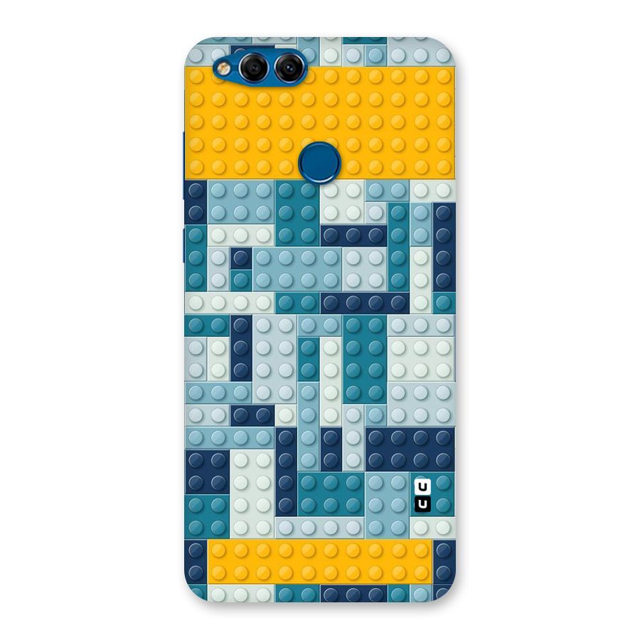 Blocks Blues Back Case for Honor 7X