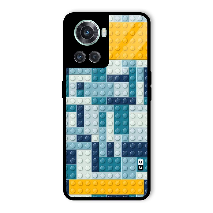 Blocks Blues Glass Back Case for OnePlus 10R