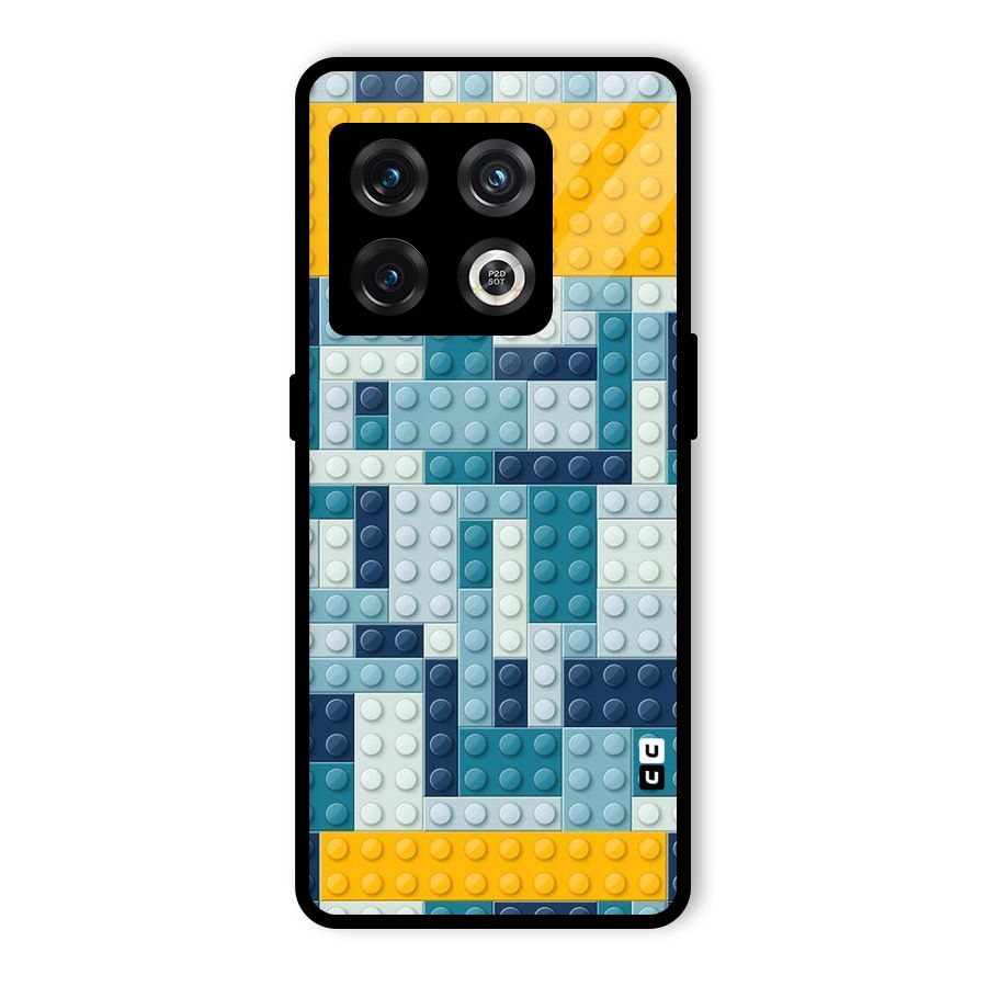 Blocks Blues Glass Back Case for OnePlus 10 Pro 5G
