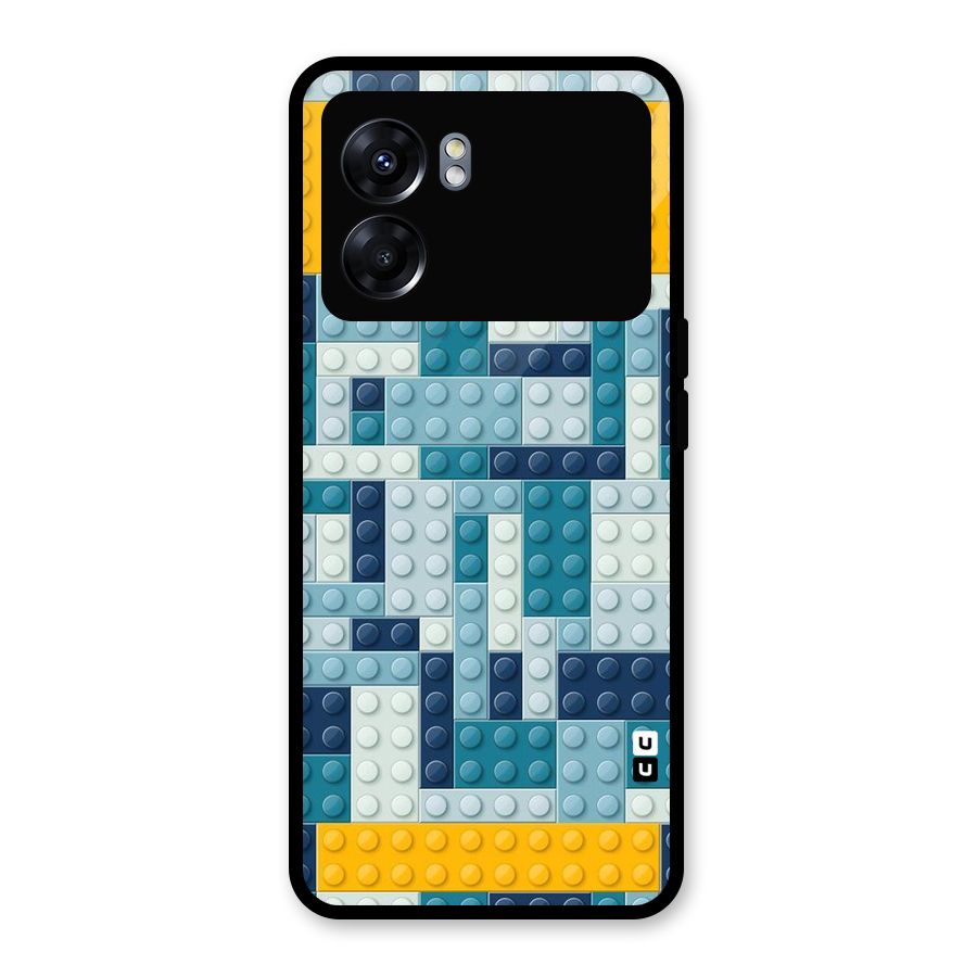 Blocks Blues Glass Back Case for Oppo K10 5G