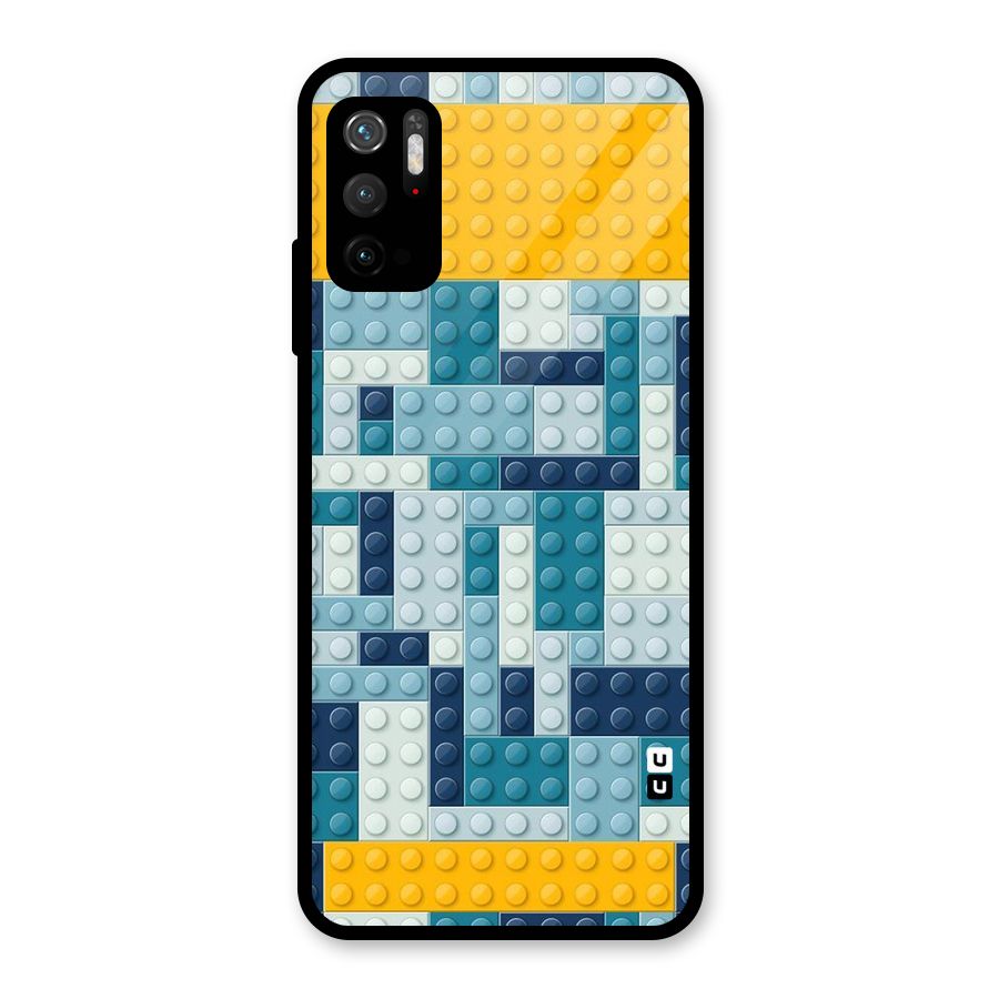 Blocks Blues Glass Back Case for Poco M3 Pro 5G