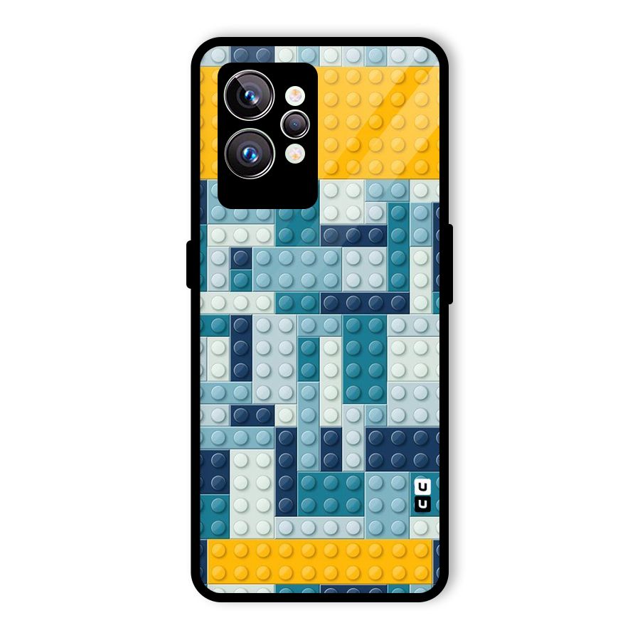 Blocks Blues Glass Back Case for Realme GT2 Pro