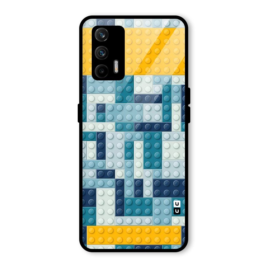 Blocks Blues Glass Back Case for Realme GT 5G