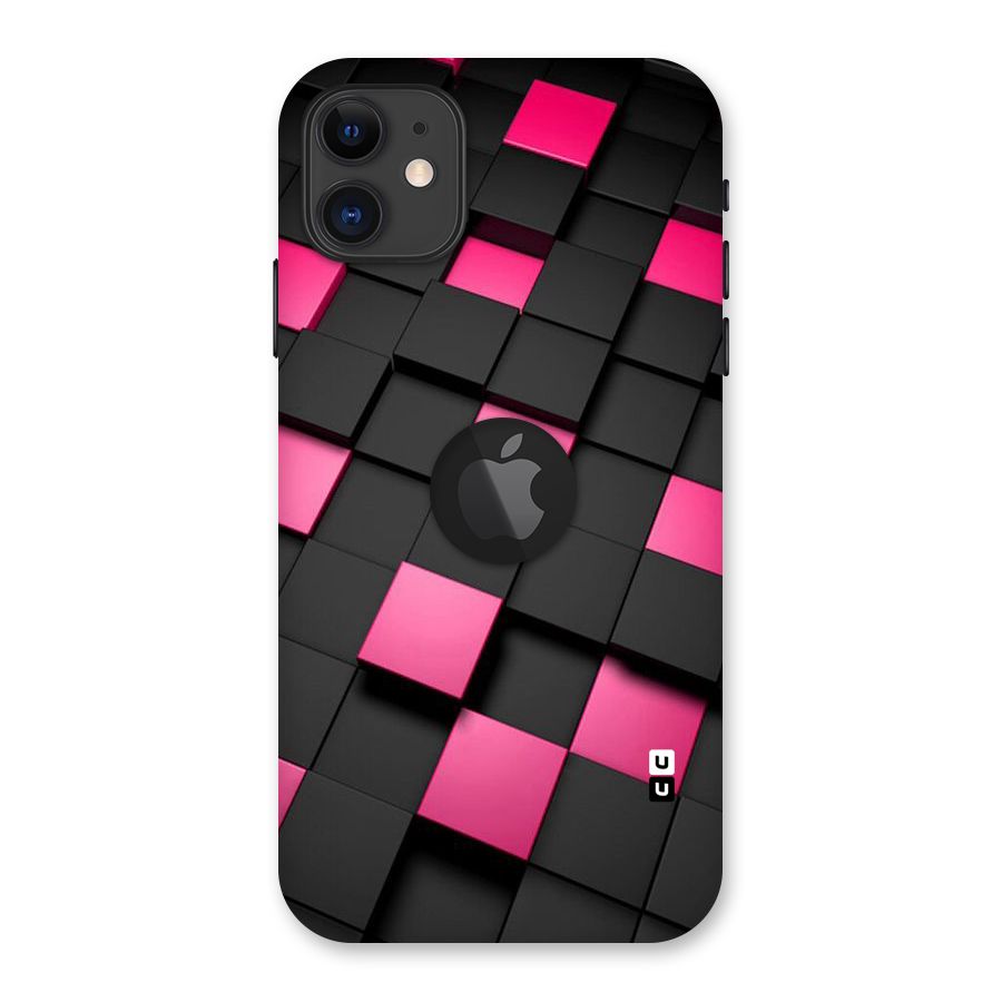 Blocks Diagonal Back Case for iPhone 11 Logo Cut