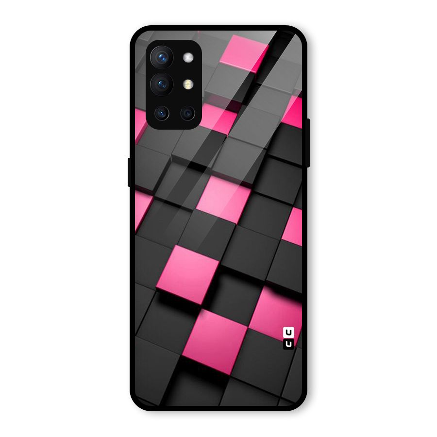 Blocks Diagonal Glass Back Case for OnePlus 9R