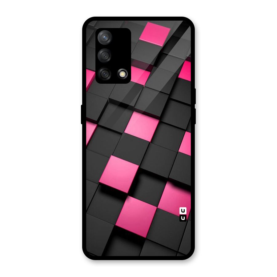 Blocks Diagonal Glass Back Case for Oppo F19
