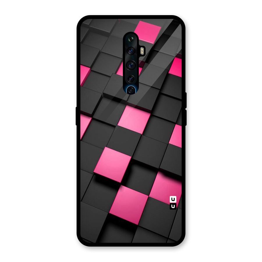 Blocks Diagonal Glass Back Case for Oppo Reno2 F