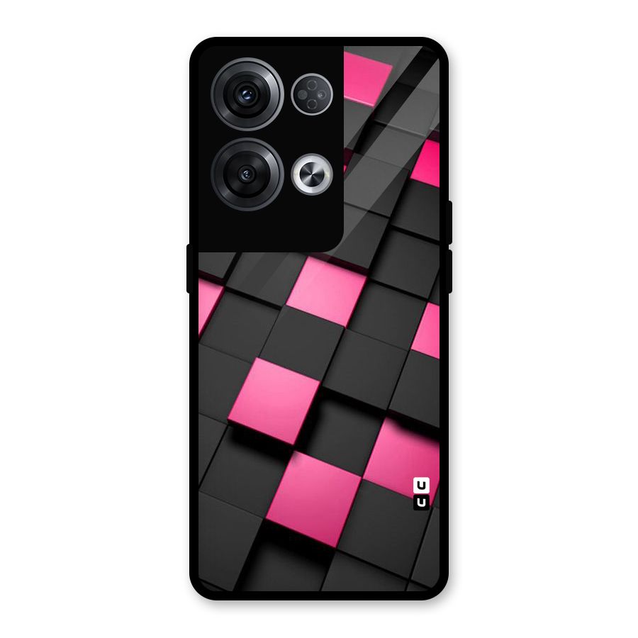 Blocks Diagonal Glass Back Case for Oppo Reno8 Pro 5G