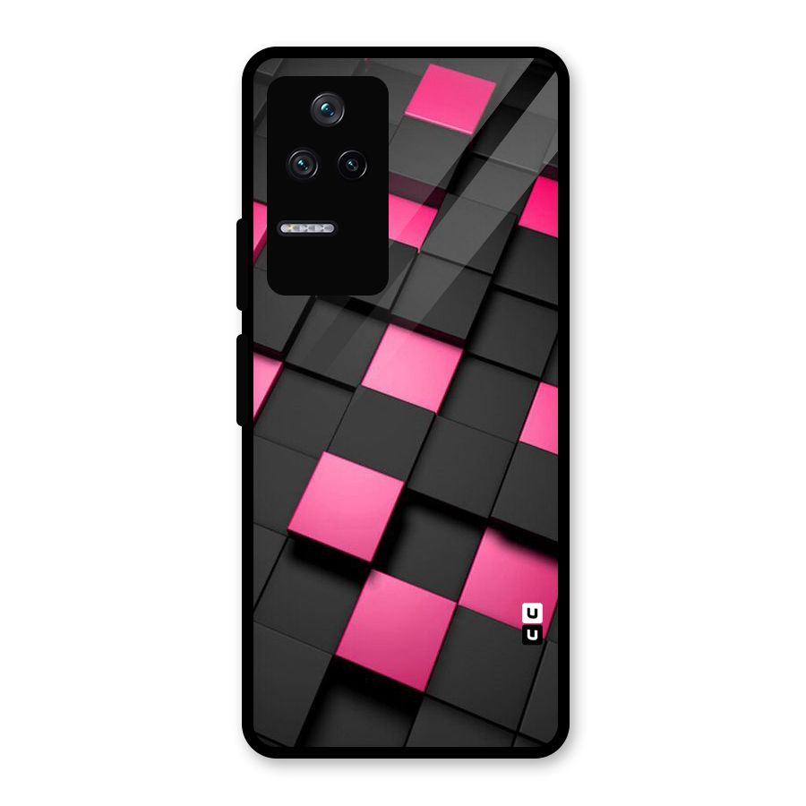Blocks Diagonal Glass Back Case for Poco F4 5G
