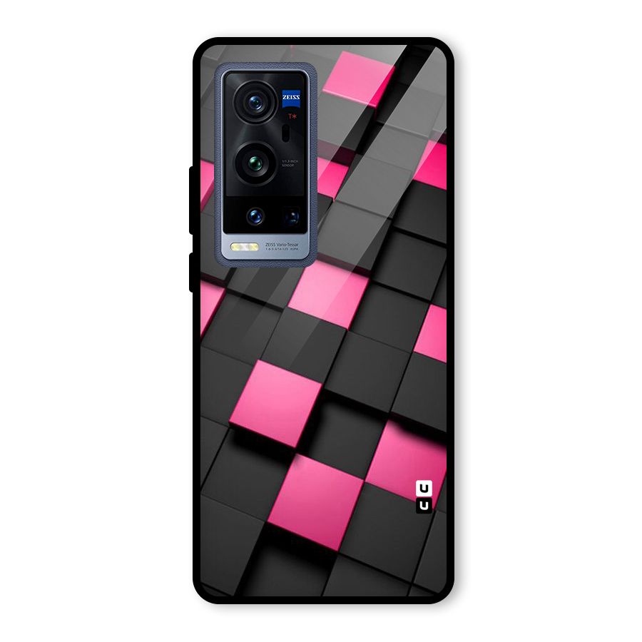 Blocks Diagonal Glass Back Case for Vivo X60 Pro Plus