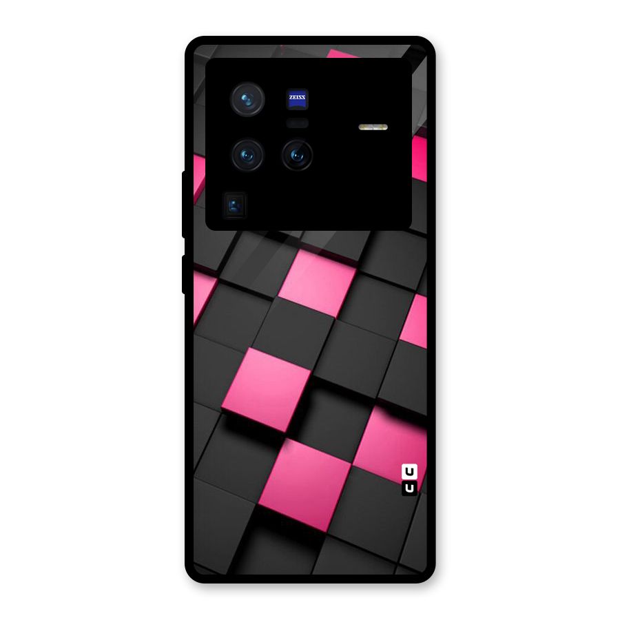 Blocks Diagonal Glass Back Case for Vivo X80 Pro