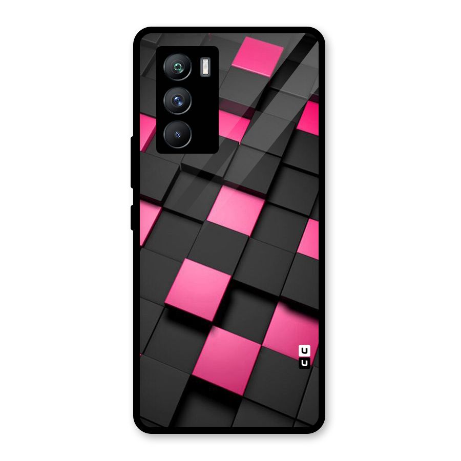 Blocks Diagonal Glass Back Case for Vivo iQOO 9 SE