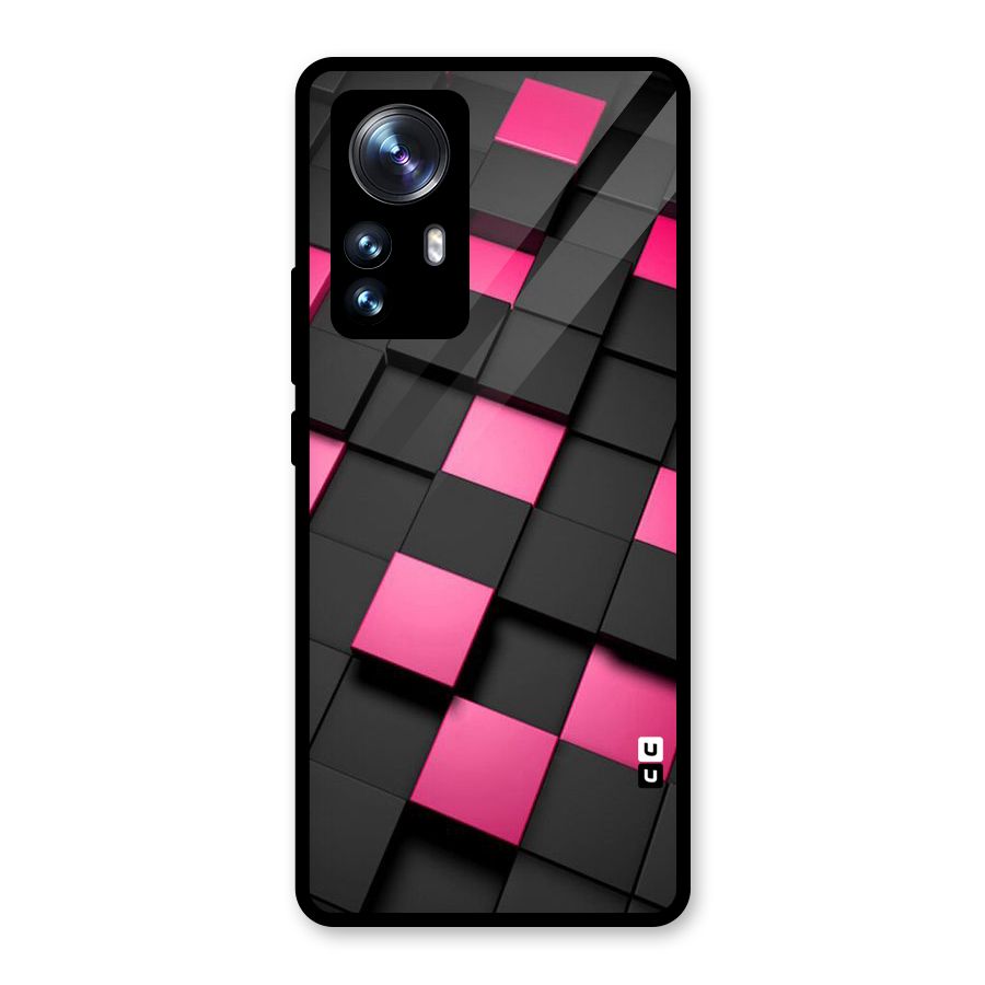 Blocks Diagonal Glass Back Case for Xiaomi 12 Pro