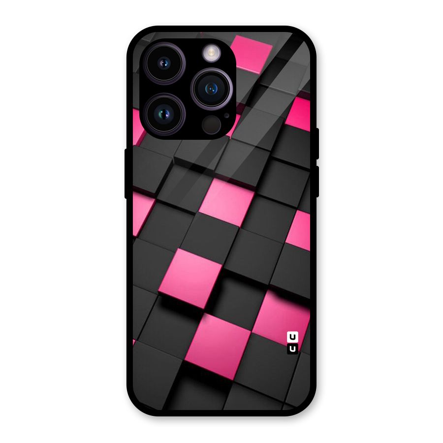 Blocks Diagonal Glass Back Case for iPhone 14 Pro