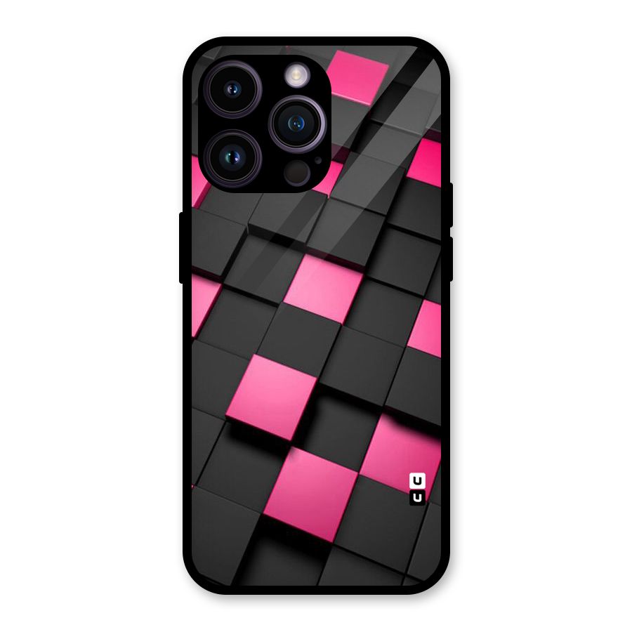 Blocks Diagonal Glass Back Case for iPhone 14 Pro Max