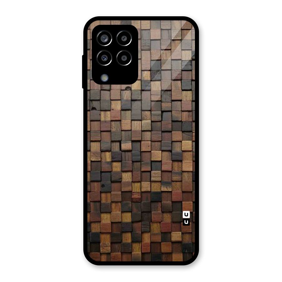 Blocks Of Wood Glass Back Case for Galaxy M33