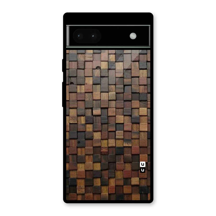 Blocks Of Wood Glass Back Case for Google Pixel 6a