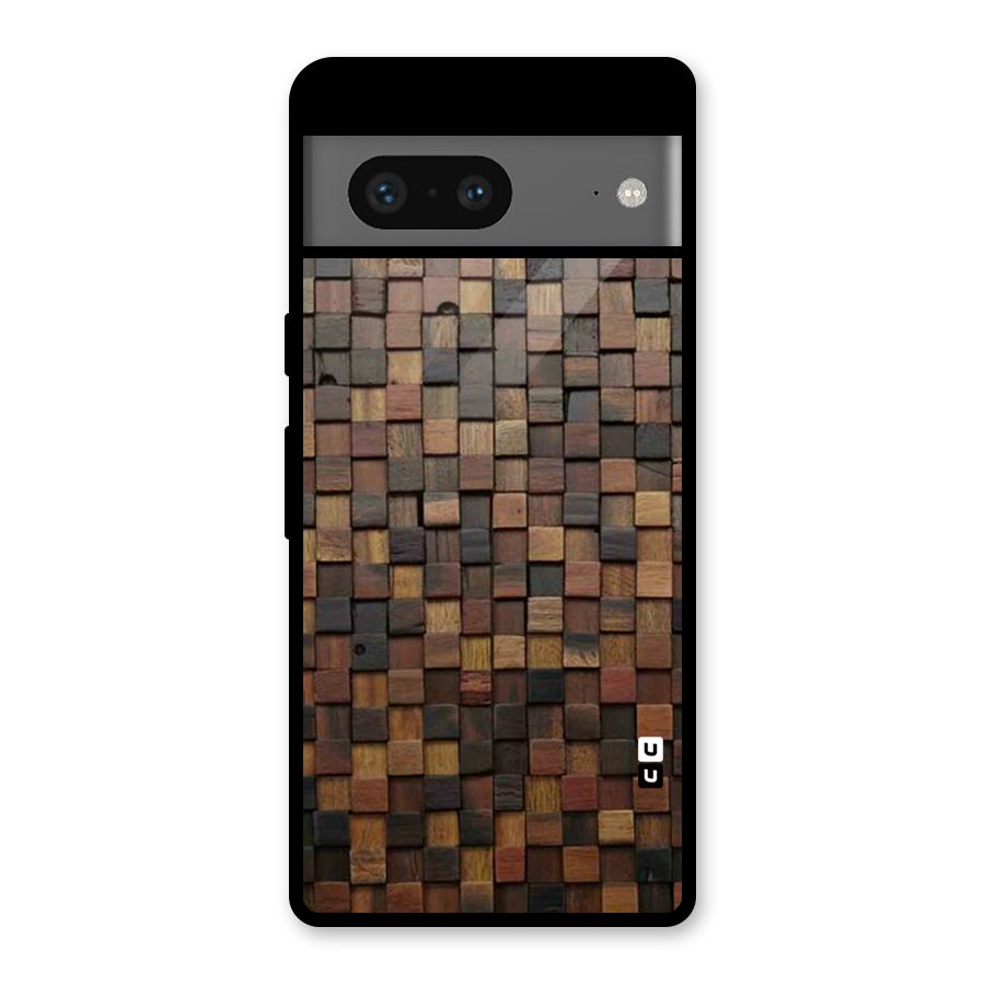 Blocks Of Wood Glass Back Case for Google Pixel 7