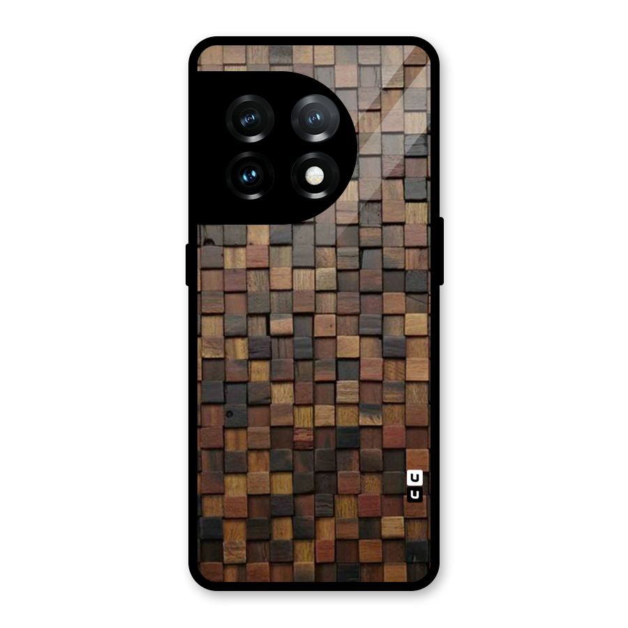 Blocks Of Wood Glass Back Case for OnePlus 11