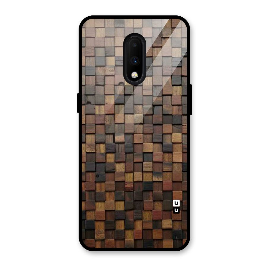 Blocks Of Wood Glass Back Case for OnePlus 7