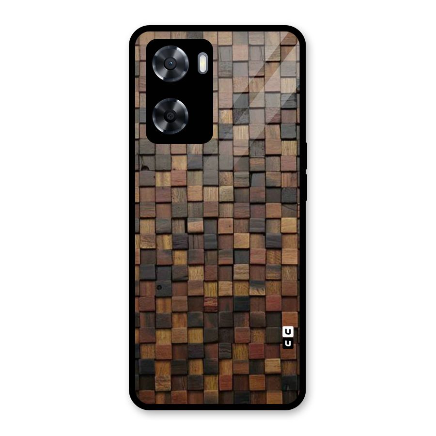 Blocks Of Wood Glass Back Case for Oppo A57 2022